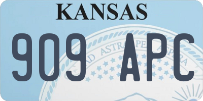 KS license plate 909APC