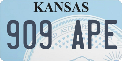 KS license plate 909APE