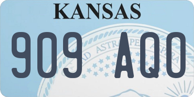 KS license plate 909AQO