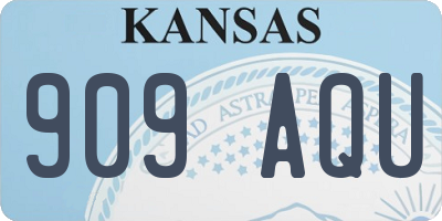 KS license plate 909AQU