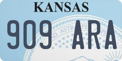 KS license plate 909ARA