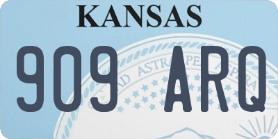 KS license plate 909ARQ