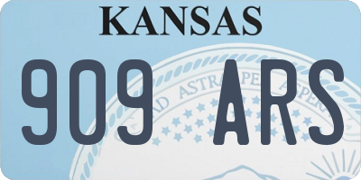 KS license plate 909ARS