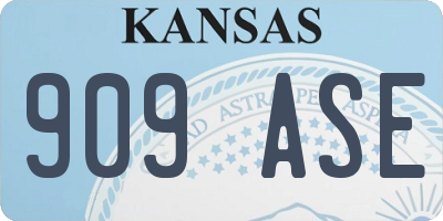 KS license plate 909ASE