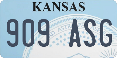 KS license plate 909ASG