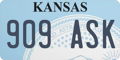 KS license plate 909ASK