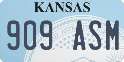 KS license plate 909ASM