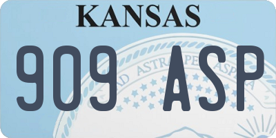 KS license plate 909ASP
