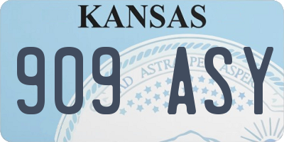 KS license plate 909ASY