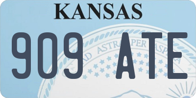 KS license plate 909ATE