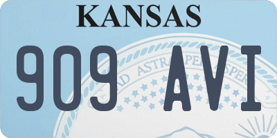 KS license plate 909AVI