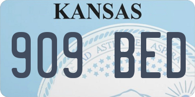 KS license plate 909BED