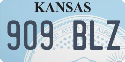 KS license plate 909BLZ