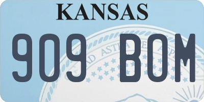 KS license plate 909BOM
