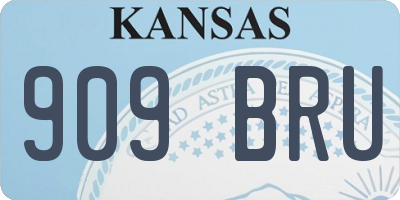KS license plate 909BRU