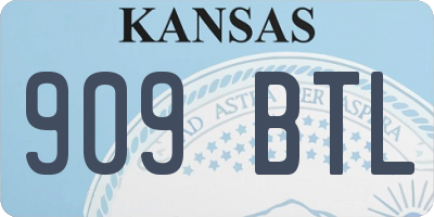 KS license plate 909BTL