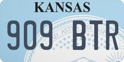 KS license plate 909BTR