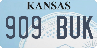 KS license plate 909BUK