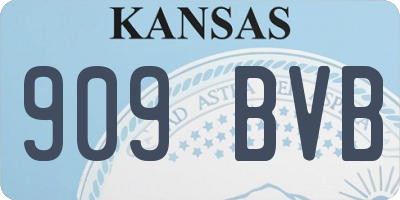 KS license plate 909BVB