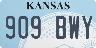 KS license plate 909BWY