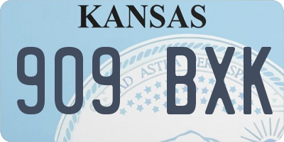 KS license plate 909BXK