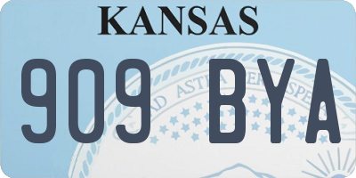 KS license plate 909BYA