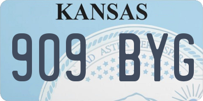 KS license plate 909BYG