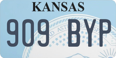 KS license plate 909BYP