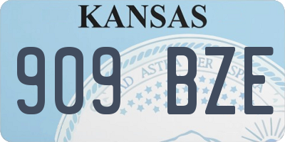 KS license plate 909BZE