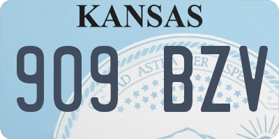 KS license plate 909BZV