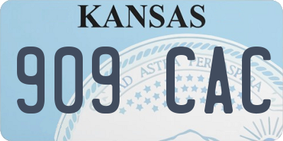 KS license plate 909CAC