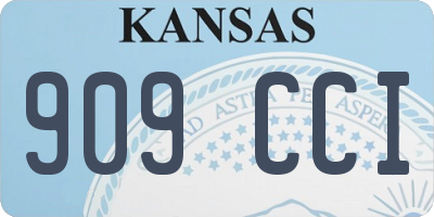 KS license plate 909CCI