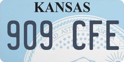 KS license plate 909CFE