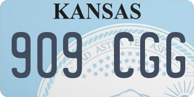 KS license plate 909CGG