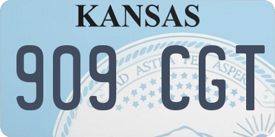 KS license plate 909CGT