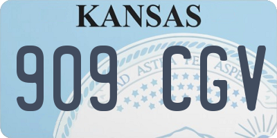 KS license plate 909CGV