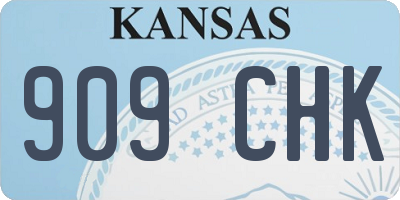 KS license plate 909CHK