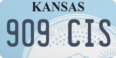 KS license plate 909CIS