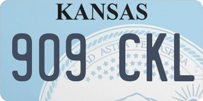 KS license plate 909CKL