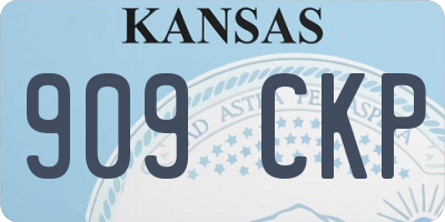 KS license plate 909CKP