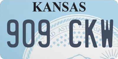 KS license plate 909CKW