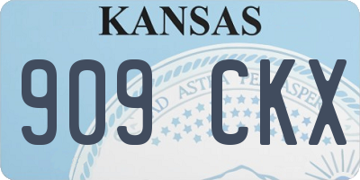 KS license plate 909CKX