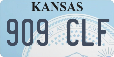KS license plate 909CLF