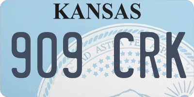 KS license plate 909CRK