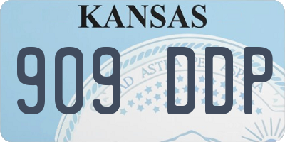 KS license plate 909DDP