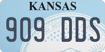 KS license plate 909DDS