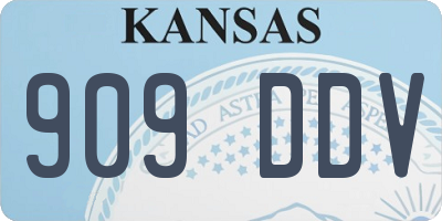 KS license plate 909DDV
