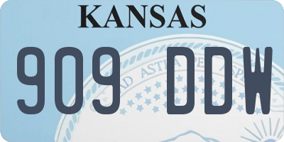 KS license plate 909DDW