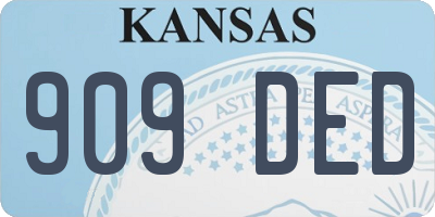 KS license plate 909DED