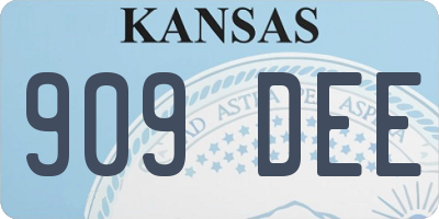 KS license plate 909DEE